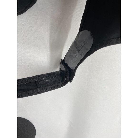 Free People NWT Jessa Bodysuit Cage Back Halter Stretch Thong Black Large New - Picture 5 of 11